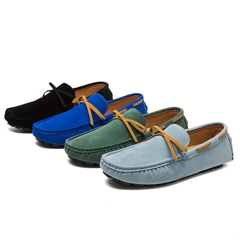 Men's Bowknot Loafer Shoes Non-slip Driving Moccasins