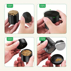 Portable 4-Layer Metal Grinder for Outdoor & Home Cooking
