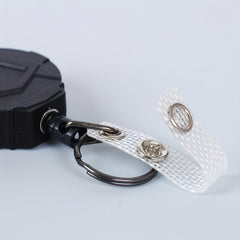 Retractable Key Chain w/ Carabiner & Steel Wire Cord for Camping Hiking