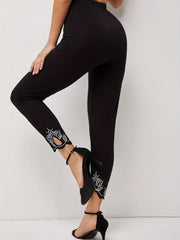 High Waist Cropped Leggings Women's Casual Leggings