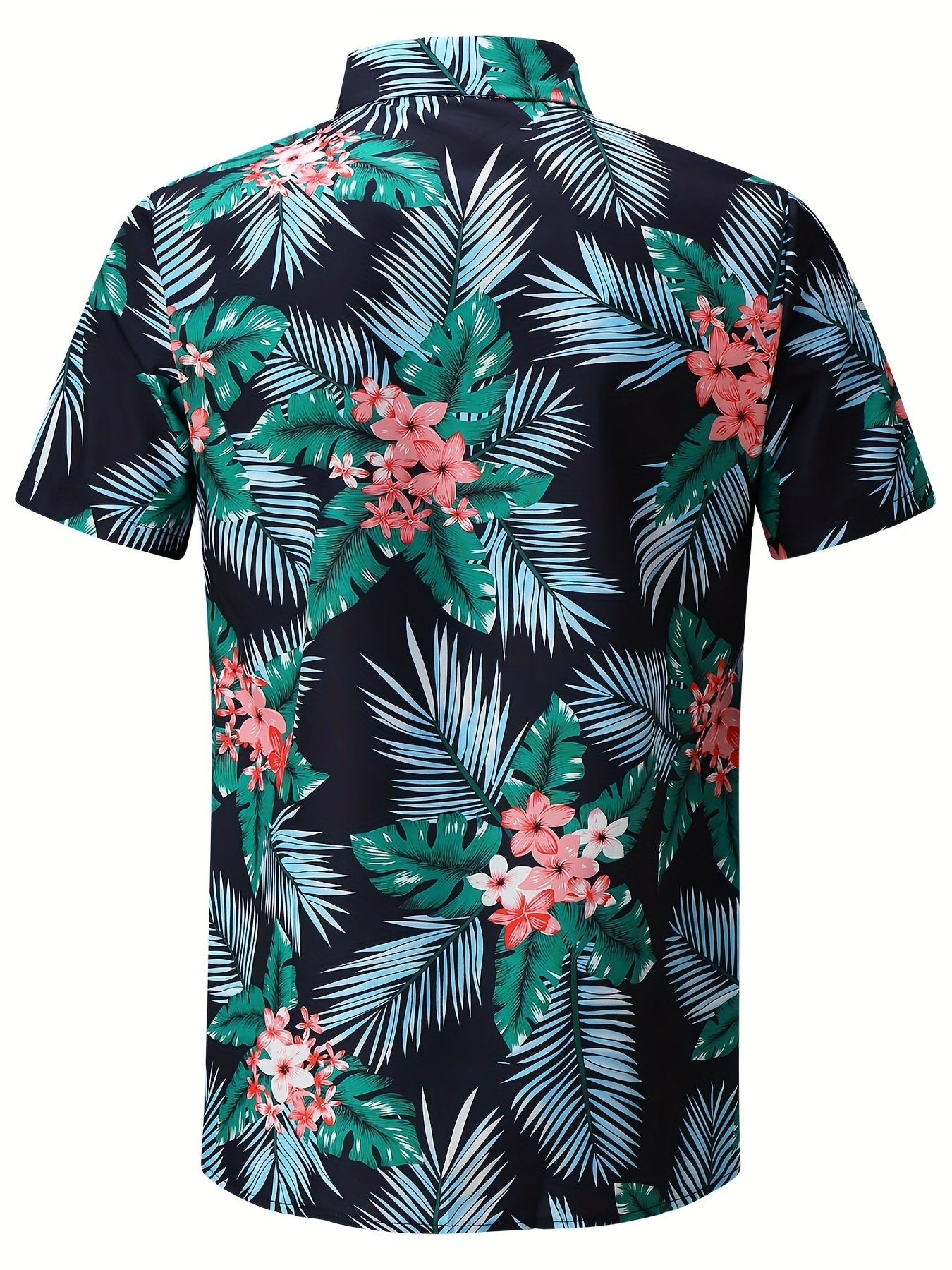 Hawaiian Style Print Men's Short Sleeve Shirt for Summer Vacation