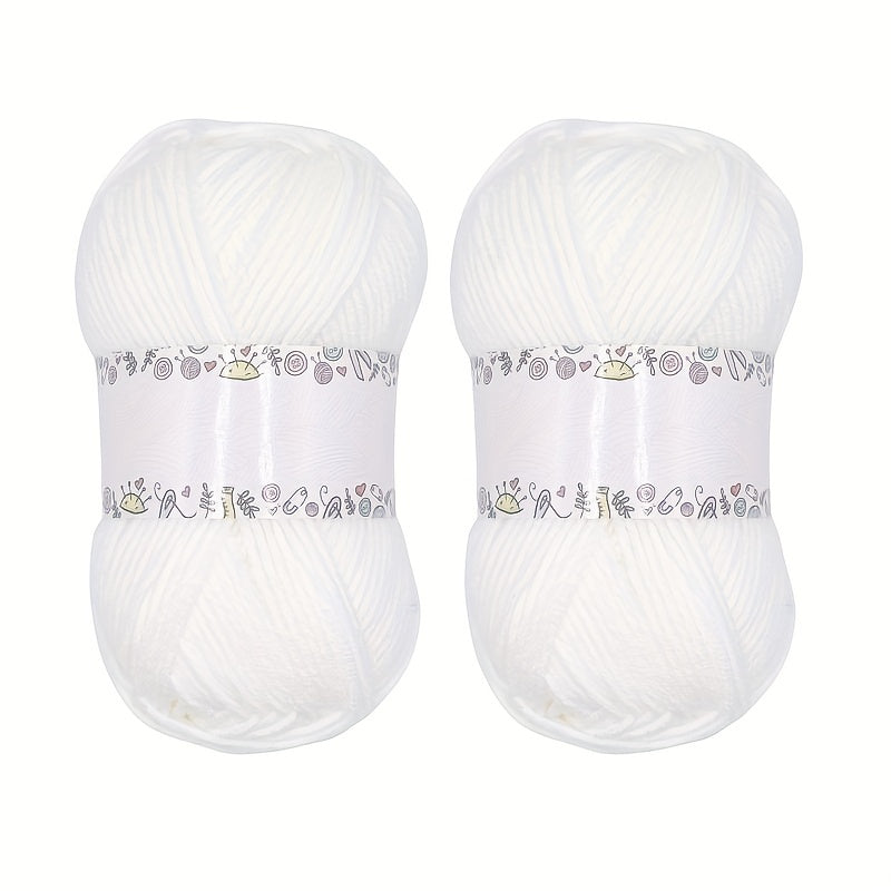 2pcs Acrylic Crochet Yarn Soft Cotton Yarn for Hand Knitting Crocheting
