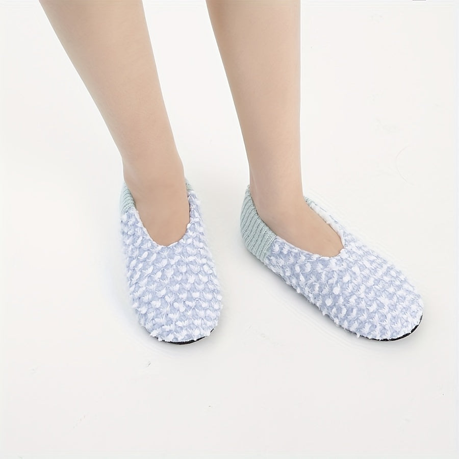 Plush Lined Socks Soft & Warm Non slip Floor Socks Women's Stockings & Hosiery