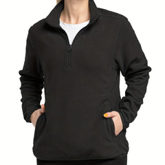Women's Lightweight Polar Fleece Pullover Jacket Zip Top