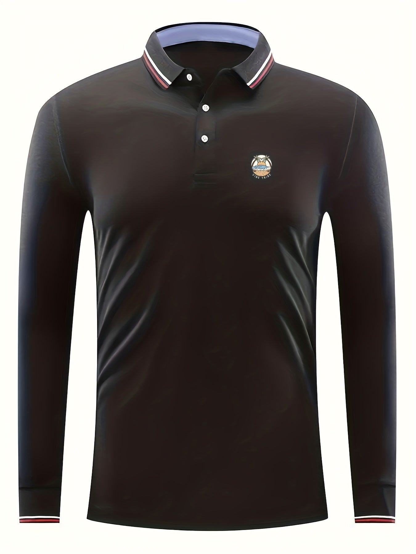 Men's Vintage Polo Shirt Casual Stretch Lapel Button Up Polo Shirt