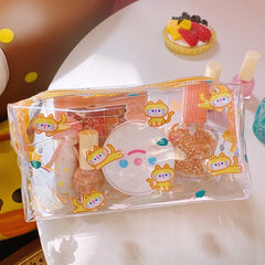 Cartoon Bear Dog PVC Travel Cosmetic Bag Waterproof Makeup Storage