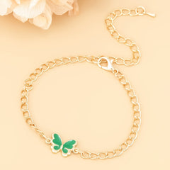 Butterfly Pendant Chain Bracelet Adjustable Minimalist Jewelry for Women