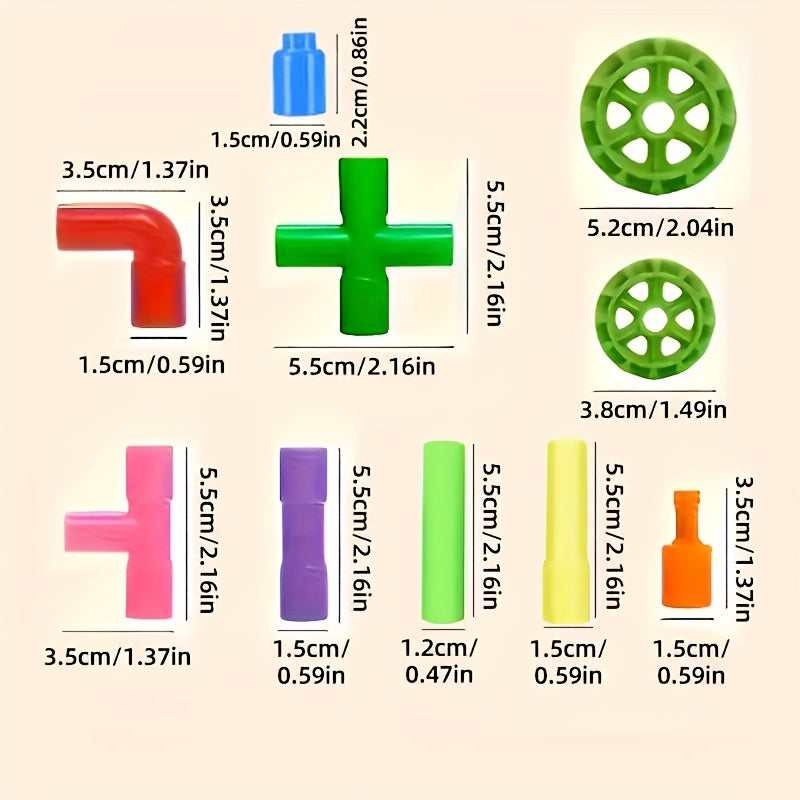 50pcs Water Pipe Building Blocks Set for Skill Building Creative Gift
