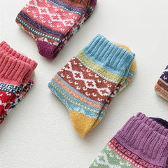 5 Pairs Christmas Women's Cozy Knit Winter Socks