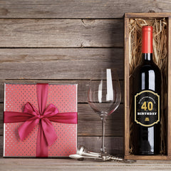 40th Birthday Bottle Labels Self Adhesive for Champagne & Sparkling Wine