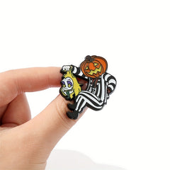 Halloween Pumpkin Metal Pin for Girls