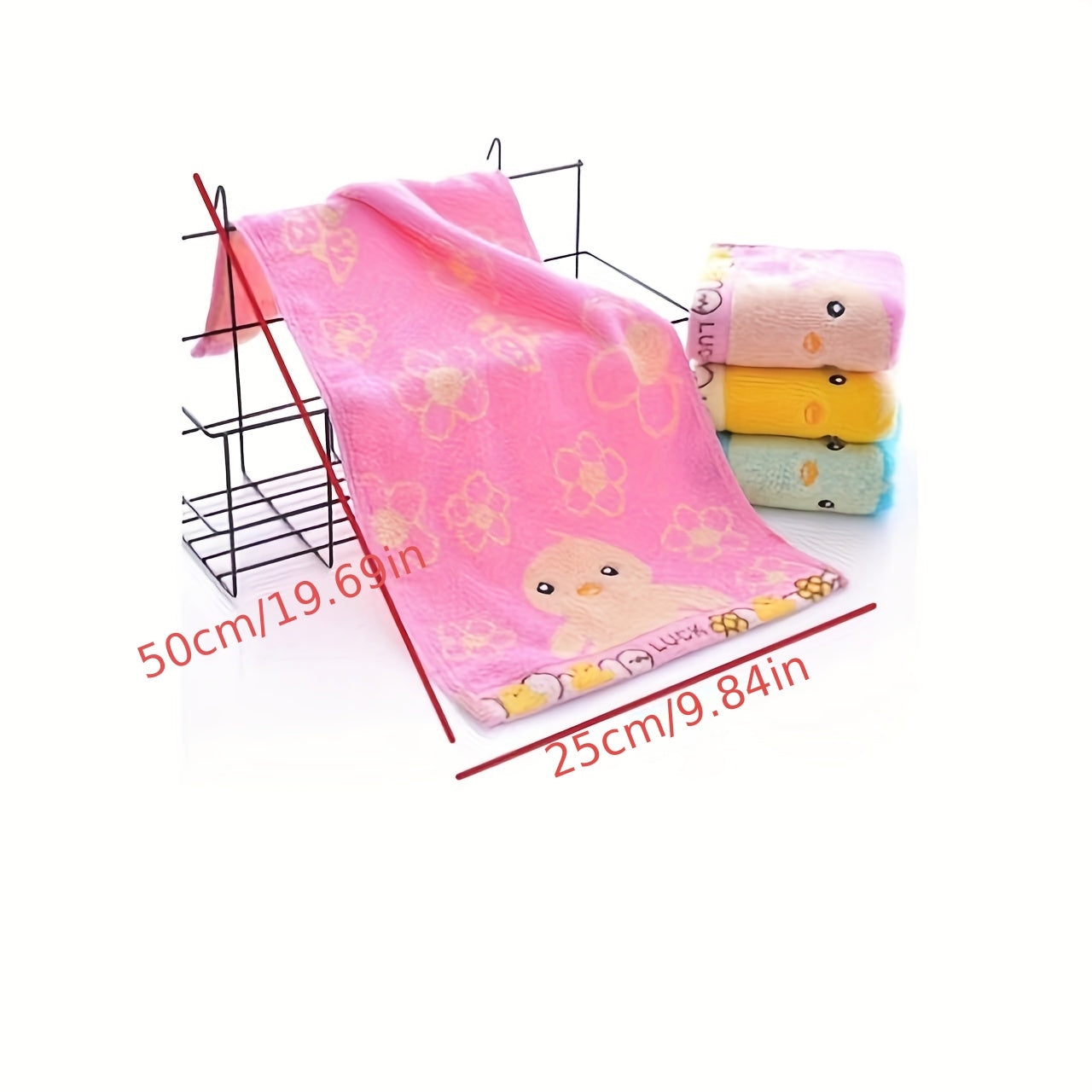 Cartoon Pattern Face Towel Soft Skin-friendly Absorbent Towel 24x50cm