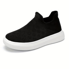 Girls Breathable Woven Slip On Walking Shoes