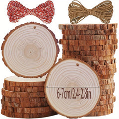 Natural Wood Chips 6-7 Wooden Set for Crafts Christmas Decoration DIY