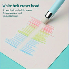 12 HB Colored Pencils with Eraser No Sharpening Needed