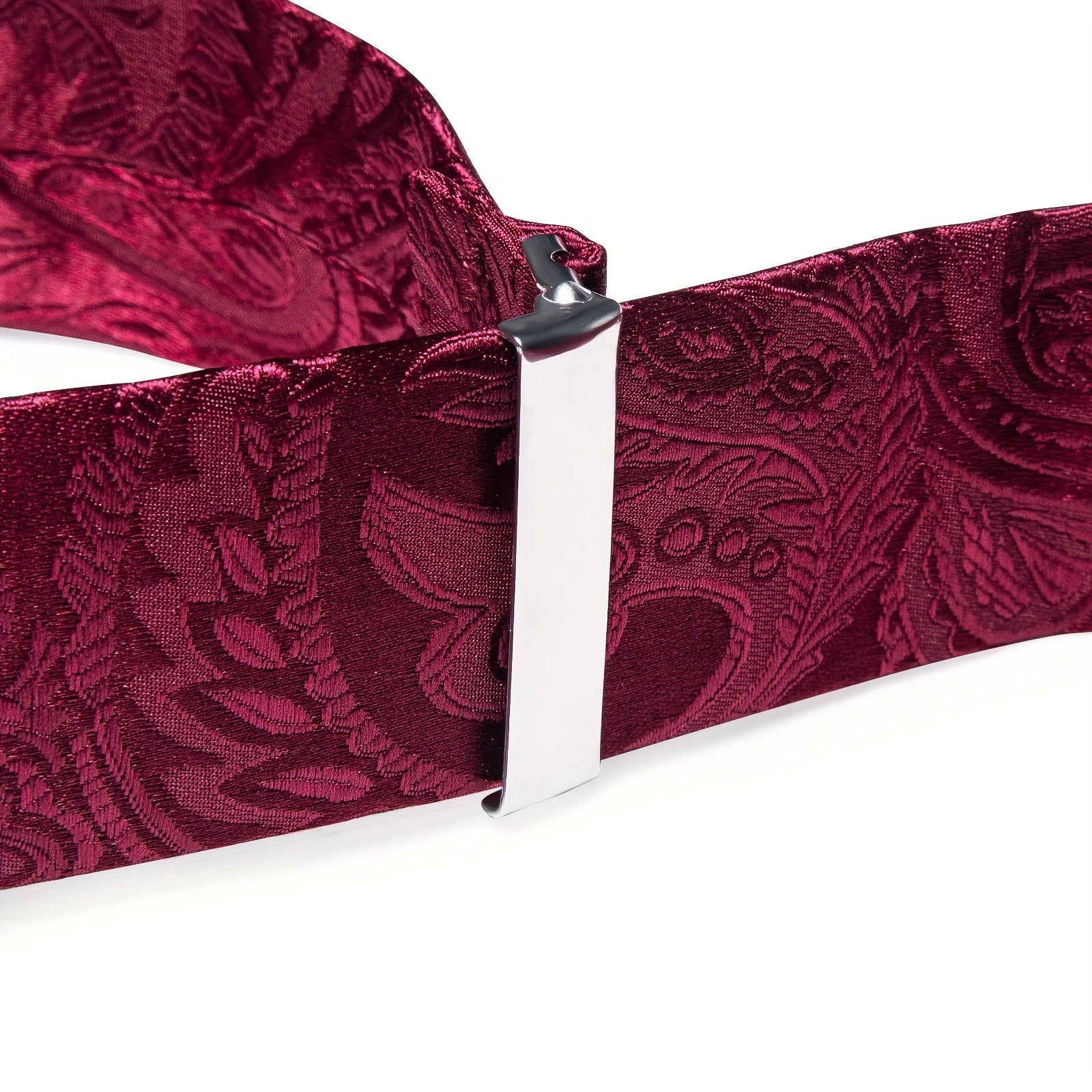 Men's Paisley Silk Suspender Set for Wedding Party