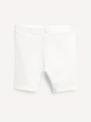 2pcs Toddler Girls Solid Elastic Waist Casual Biker Shorts