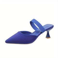 Pointed Toe Slip-On Sandals Pyramid Heeled High Heels