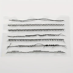 1pc Curved Line DIY Silicone Transparent Stamp