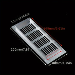 2pcs 80mm Wide Aluminum Alloy Vents Perforated Sheet Air Vent Grille