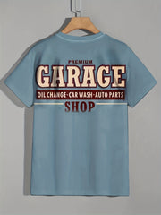 Men's Garage Print T Shirt 3D Digital Print Active Tee