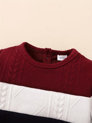 Toddler Boy's 2pcs Sweater & Sweatpants Set Cable Knit Top Casual Outfits