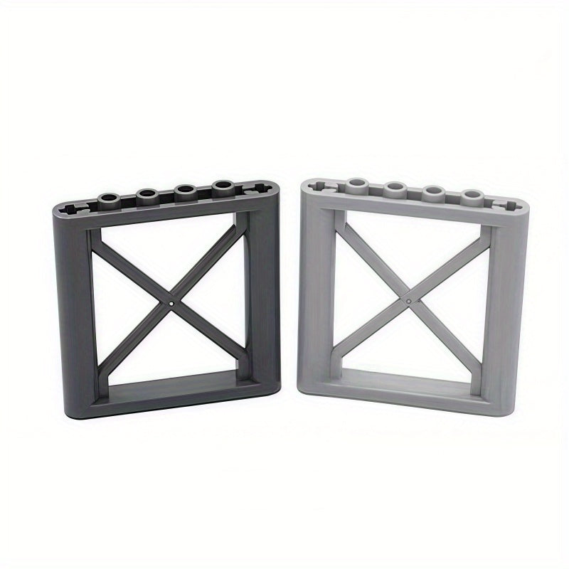 6pcs Building Blocks Support Frame Bricks 1x6 Dots Educational Toys Gray