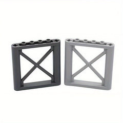 6pcs Building Blocks Support Frame Bricks 1x6 Dots Educational Toys Gray