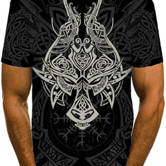 Men's 3D Totem Animal Graphic T-shirt Casual Breathable Tee