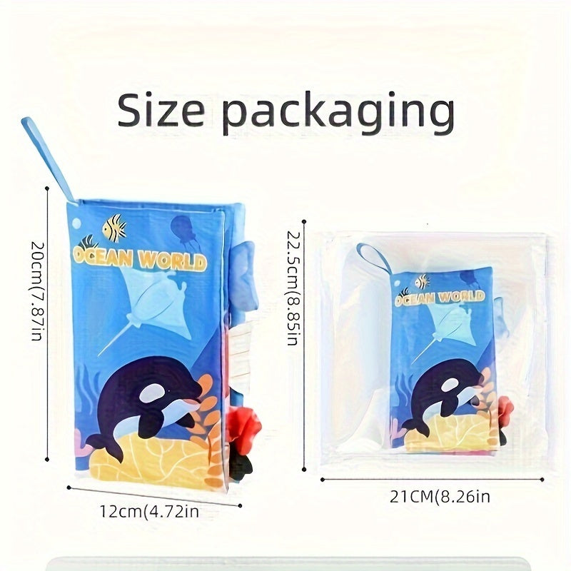 Baby Animal Tail Cloth Book - Forest & Ocean - Educational Puzzle Cloth Book