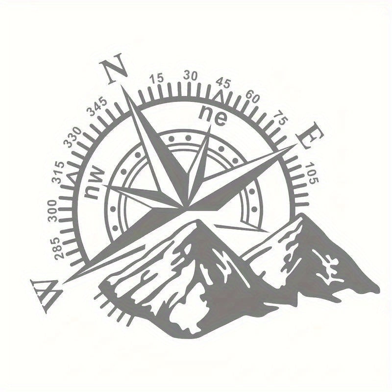 Mountain Compass Car Decoration Scratch Cover Sticker