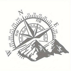 Mountain Compass Car Decoration Scratch Cover Sticker