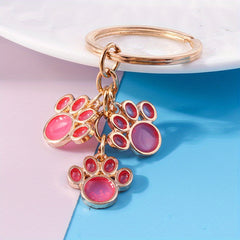 Cat Paw Keychain Footprints Accessory Girls Women