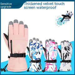 Couple Skiing Gloves Autumn Winter Warm Gloves Thickened Padded Riding Gloves