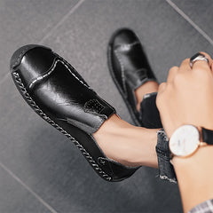 Men's Stitch Detail Loafer Shoes Slip On Comfy Non slip Shoes