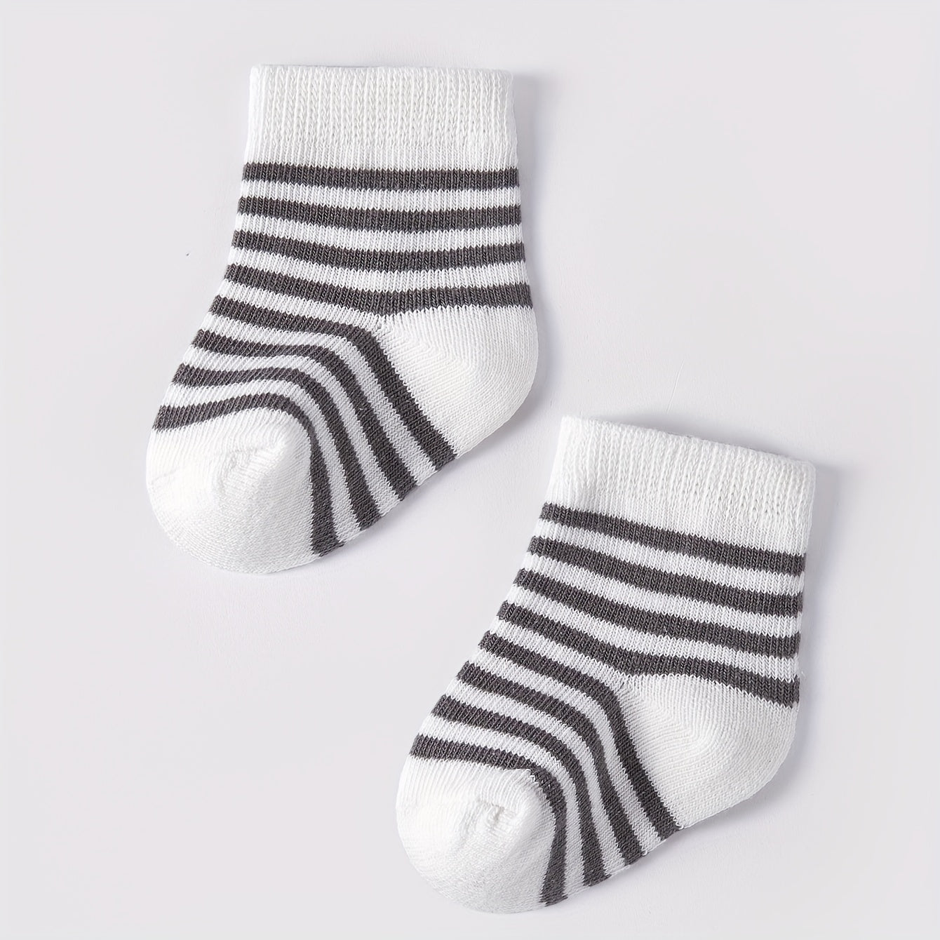 8 Pairs Infants & Toddlers Star & Stripe Socks Spring Autumn