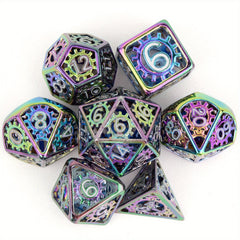 7pcs Geared Metal Dice Set for RPG Board Games