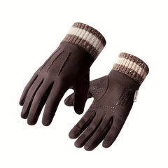 Winter Fleece Non-slip Gloves Men's Outdoor Plus Velvet Wear-resistant