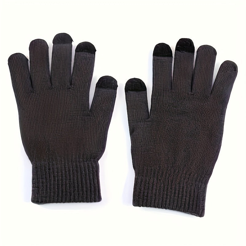Winter Knitted Hat Scarf Gloves Set For Women Men