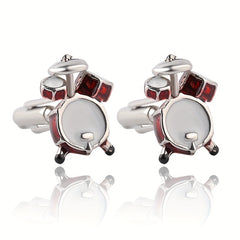 Band Drum Kit French Cufflinks Drip Oil Cuff Nails