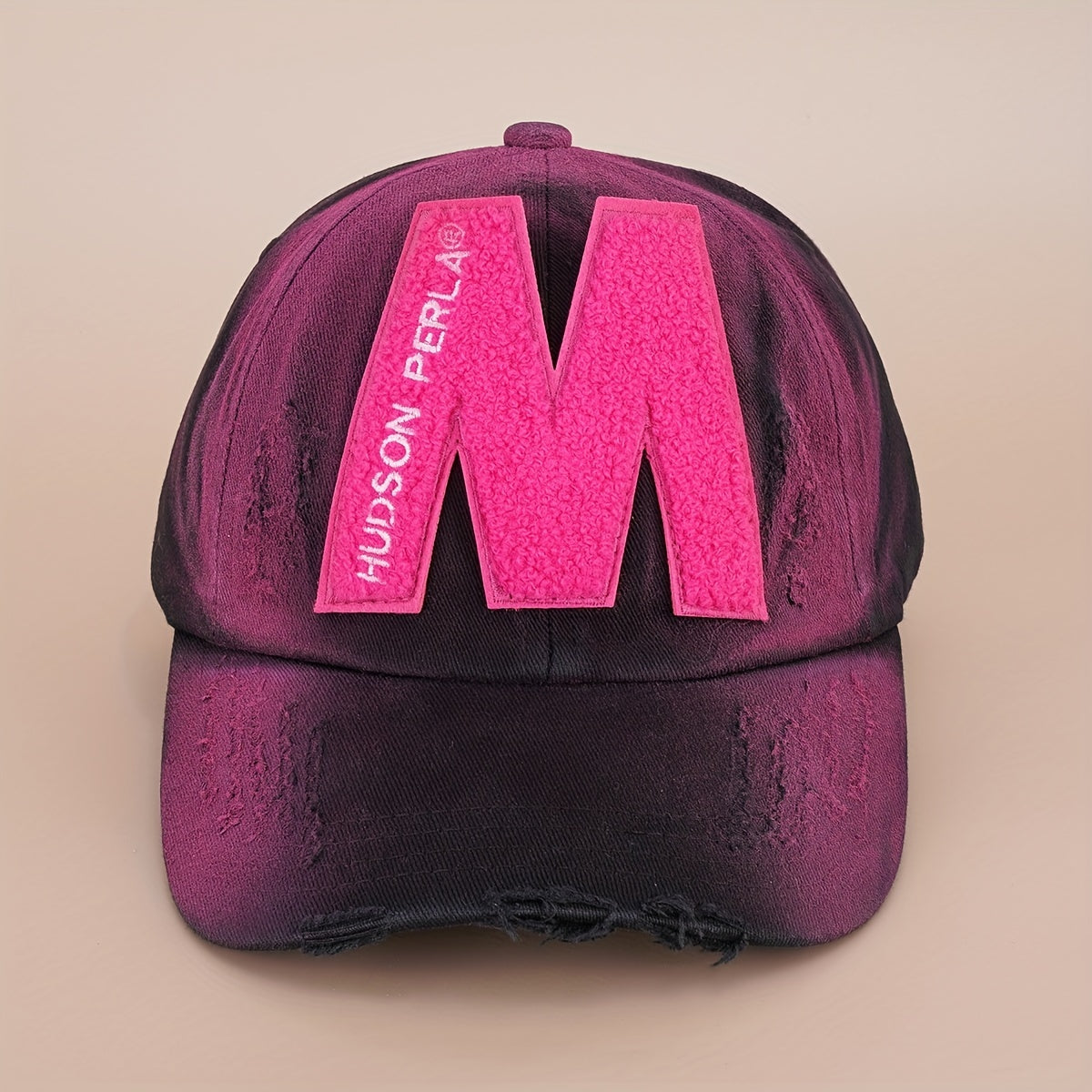 Tie Dye Gradient Graffiti Print Baseball Cap Frayed Brim Sun Hat