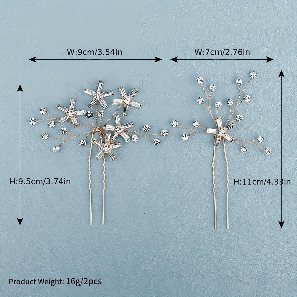 Rhinestone Star Hair Pin Bridal Wedding Headwear