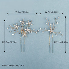Rhinestone Star Hair Pin Bridal Wedding Headwear