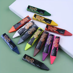 12 Color Body Paint Set for Halloween Parties and Cosmetics