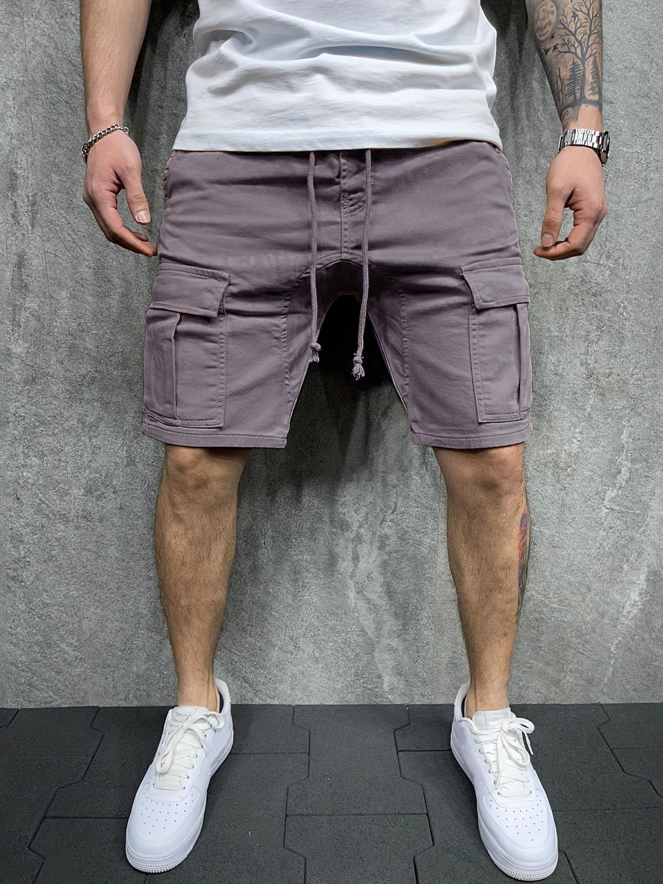 Men's Lightweight Drawstring Cargo Shorts