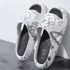 Women's Cartoon House Slippers Open Toe Bathroom Slides