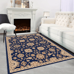 Dark American Classic Pattern Large Area Carpet