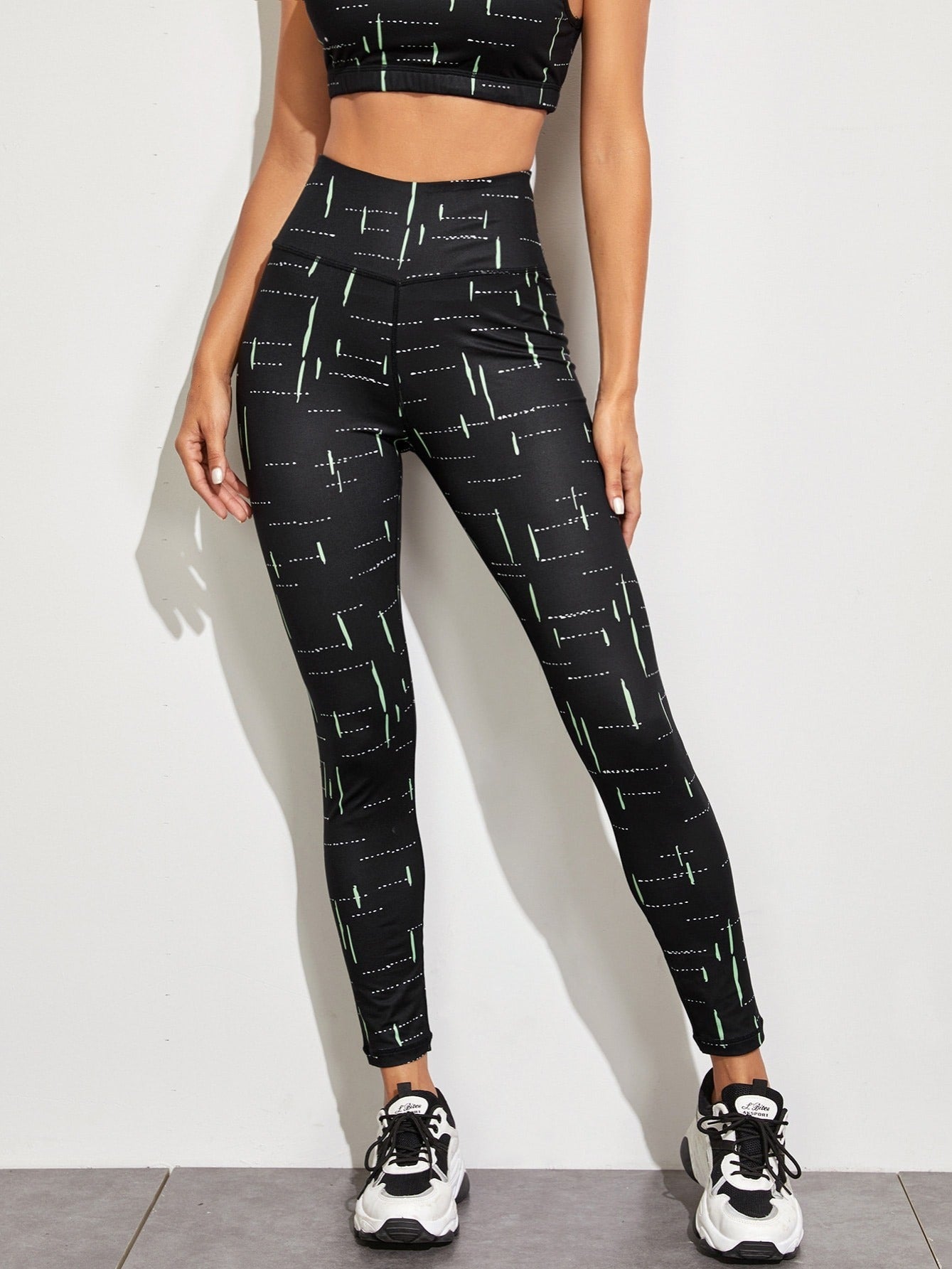 Patterned Yoga Pants for Women Stretchy Gym Leggings