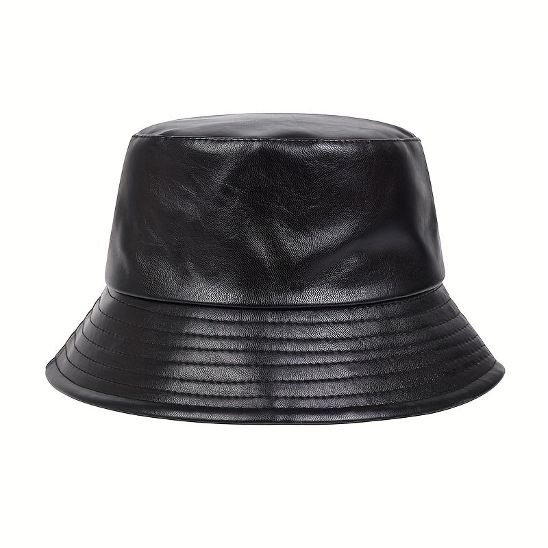 Men's LOS ANGLES PU Leather Bucket Hat