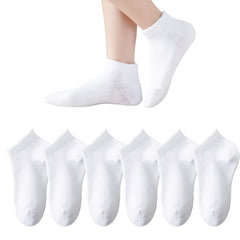 5 Pairs Boy's Solid Liner Anklets Socks Cotton Blend Non Slip Socks